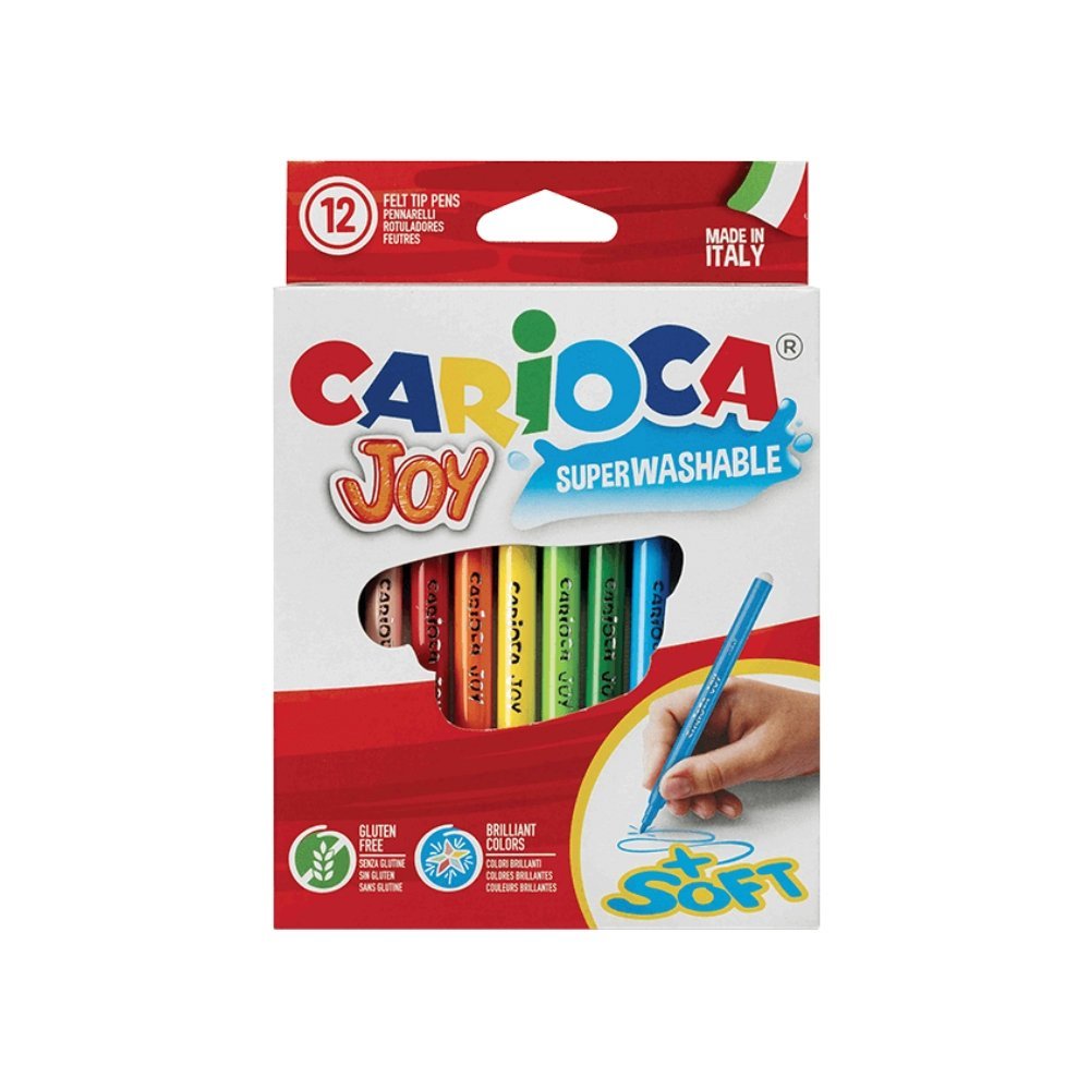 CARIOCA ΜΑΡΚΑΔΟΡΟΙ ΧΑΡΤΙΝΟ ΚΟΥΤΙ 12 ΧΡΩΜΑΤΑ JOY