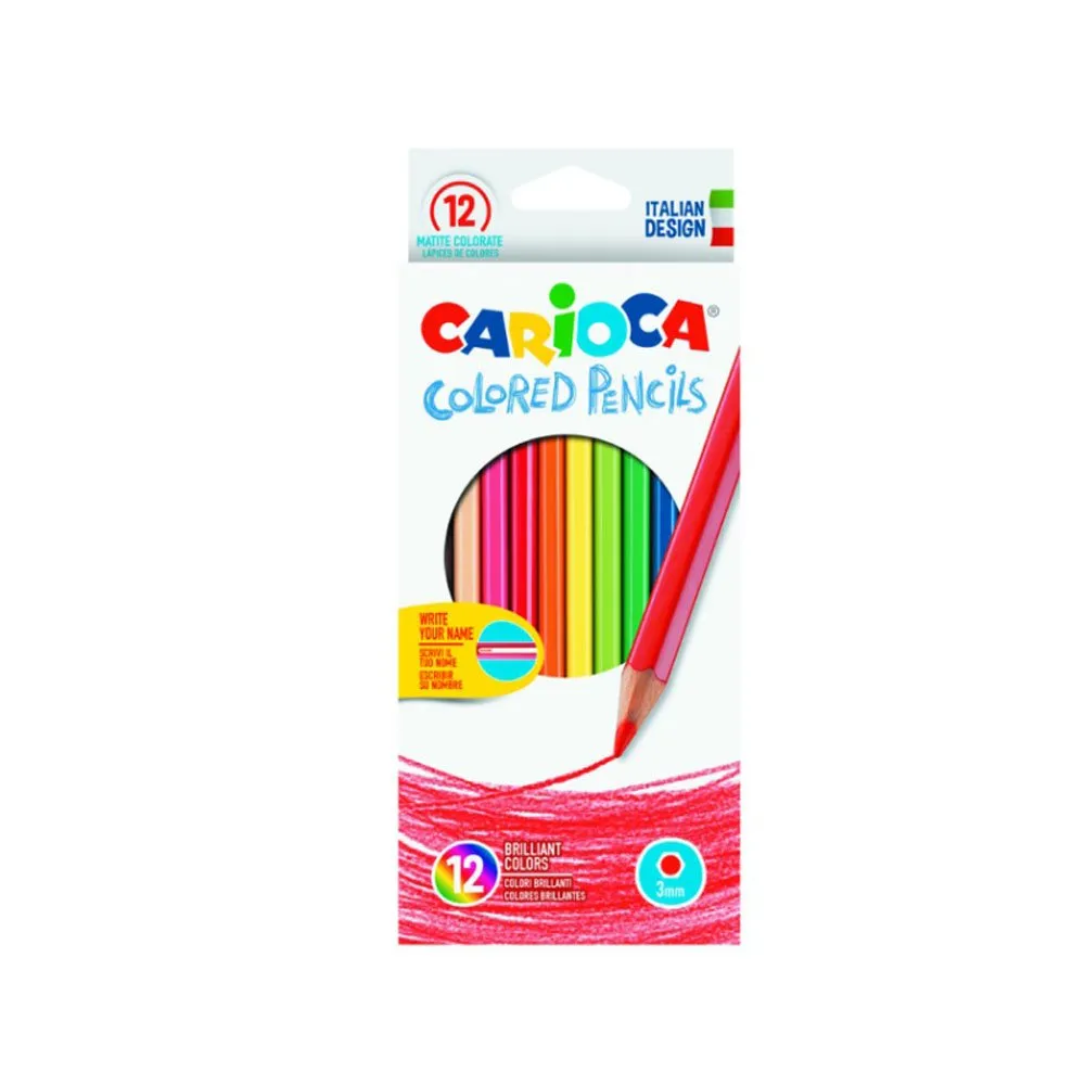 CARIOCA ΞΥΛΟΜΠΟΓΙΕΣ COLORED PENCILS 12 ΧΡΩΜΑΤΑ