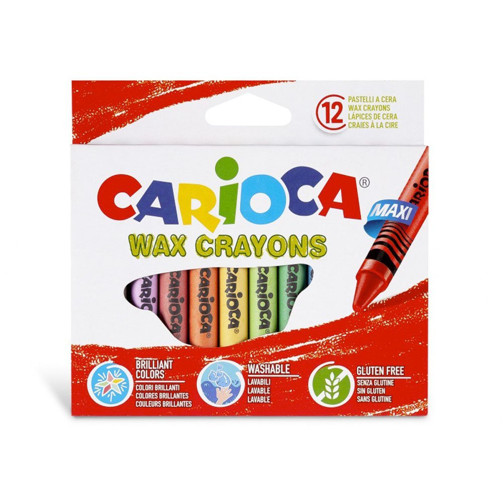 CARIOCA ΚΗΡΟΜΠΟΓΙΕΣ WAX CRAYONS MAXI 12 ΧΡΩΜΑΤΑ