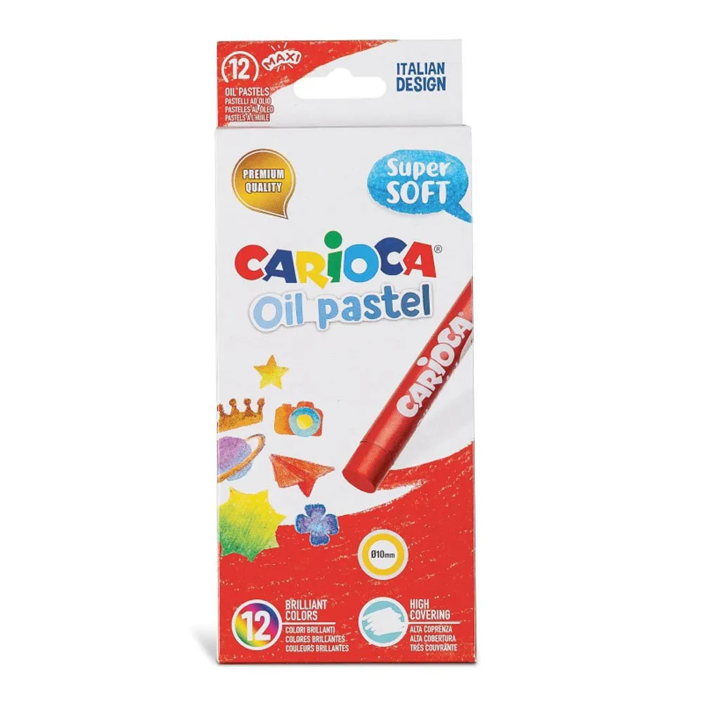 CARIOCA ΛΑΔΟΠΑΣΤΕΛ OIL PASTEL MAXI SUPER SOFT 12 ΧΡΩΜΑΤΑ