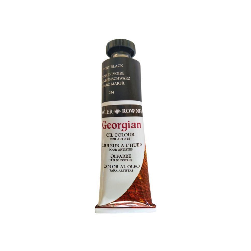 DALER-ROWNEY GEORGIAN ΧΡΩΜΑΤΑ ΛΑΔΙΟΥ 38ml PERMANENT IVORY BLACK No 034