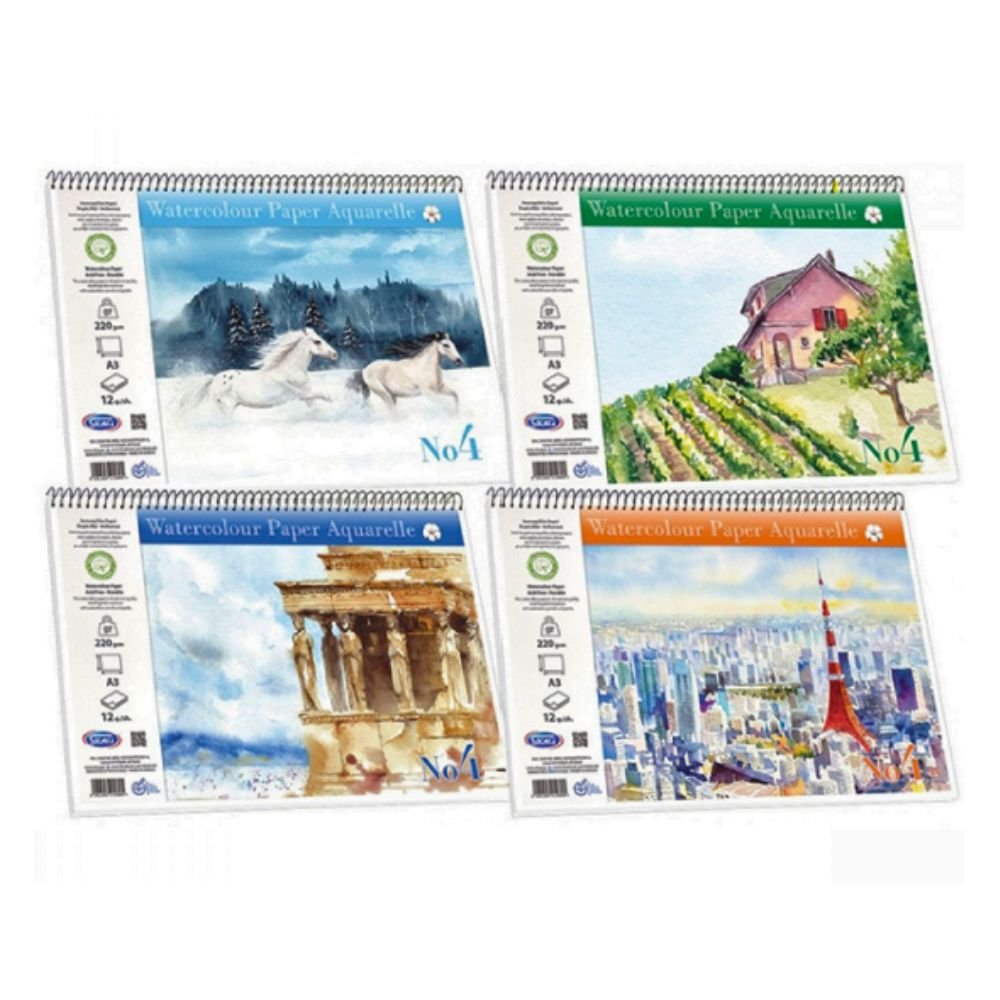 SKAG ΜΠΛΟΚ ΑΚΟΥΑΡΕΛΛΑΣ Νο4 12 ΦΥΛΛΑ 220gr