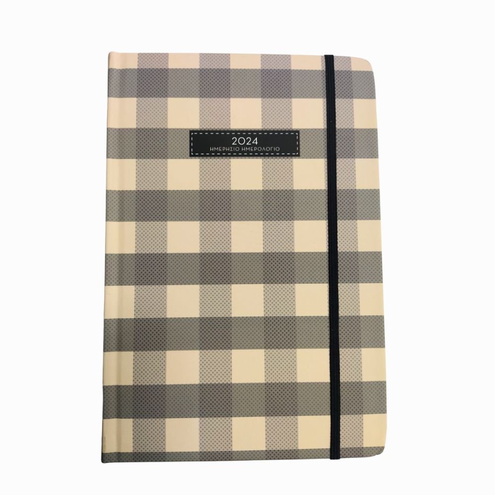 THE WRITING FIELDS ΗΜΕΡΗΣΙΟ ΗΜΕΡΟΛΟΓΙΟ PLAID ΚΑΡΟ 17X21 ΜΠΕΖ
